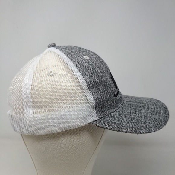 Cap America Men's Snapback Mesh Back Hat Gray White Embroidered Asphalt Logo - Picture 4 of 8